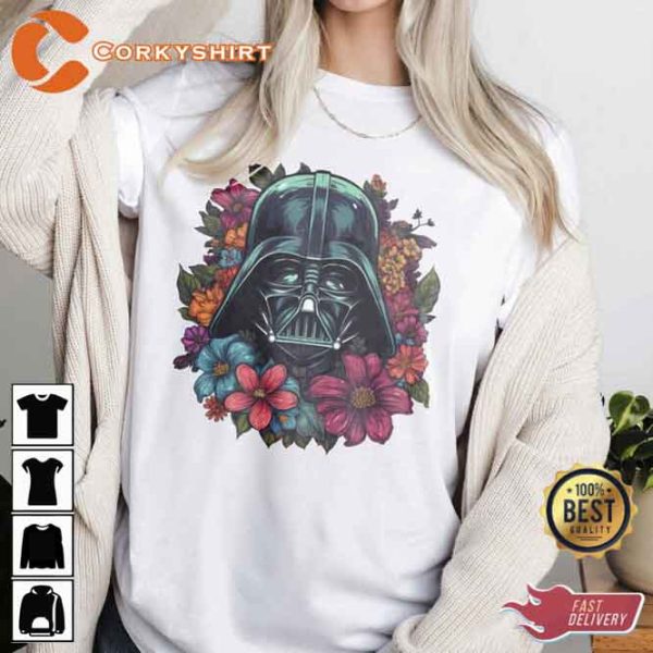 Darth Vader Floral Disney Shirt For Kids For Men For Women