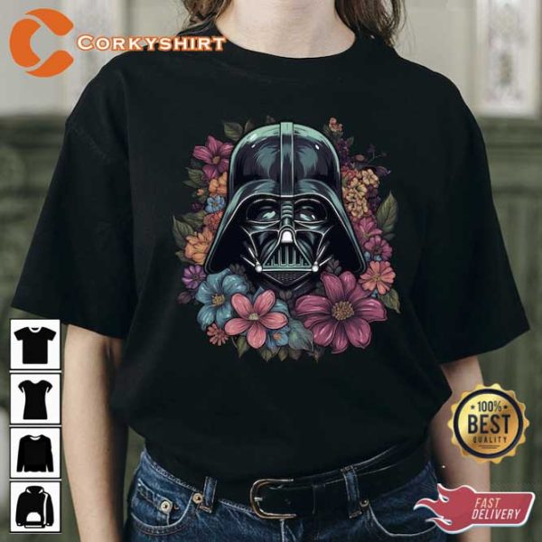 Darth Vader Floral Disney Shirt For Kids For Men For Women