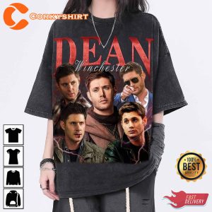 Dean Winchester Vintage Washed T-shirt Supernatural Homage