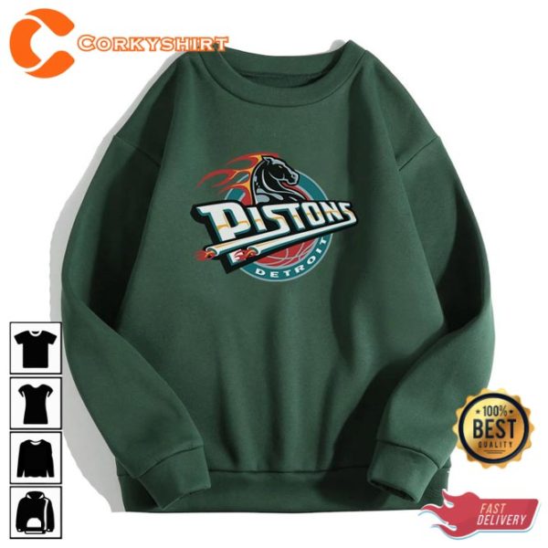Detroit Pistons 90s Vintage Inspired American Sport NBA Basketball Shirt