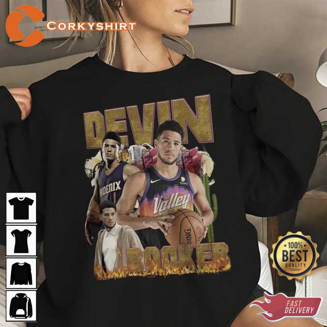 Devin Booker book Vintage 90s T-shirt Retro NBA -  in 2023