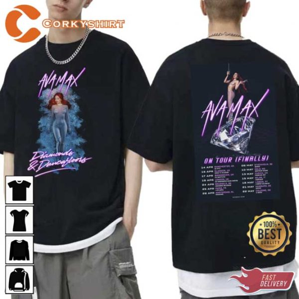 Diamonds and Dancefloors Ava Max Pop 2023 Tour Shirt For Fans