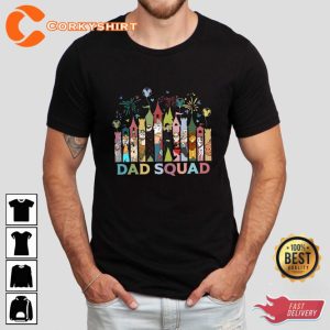 Disney Dad Squad Characters Gift For Dad Happy Fathers Day Shirt