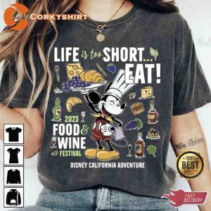 Disney Life is too Short EAT Epcot World Tour Shirt