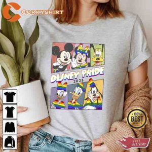 Disney Pride 2023 LGBT Mickey Minnie Donald Daisy Shirt