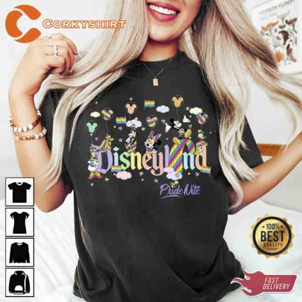 Disneyland Pride Nite LGBTQ Gay Les Trans Happy Pride Month Shirt