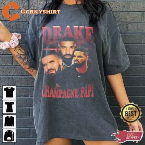 Drake Champagne Papi 90s Vintage Inspired Designed T-Shirt