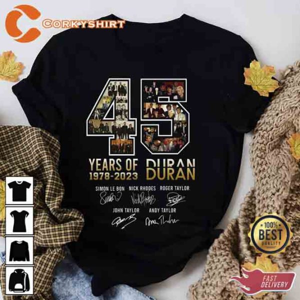 Duran Duran 45 Years Anniversary T-Shirt Gift For Fans