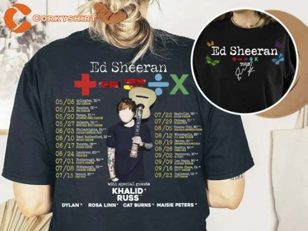 Ed Sheeran Signatures Tour 2023 Khalid Russ Bad Habit Shirt