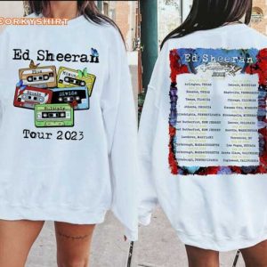 Ed Sheeran Mathematics World Tour 23 Sheerios Lover Double Sided Shirt