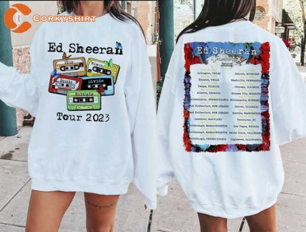 Ed Sheeran Tour Subtract Album Double Sided T Shirt