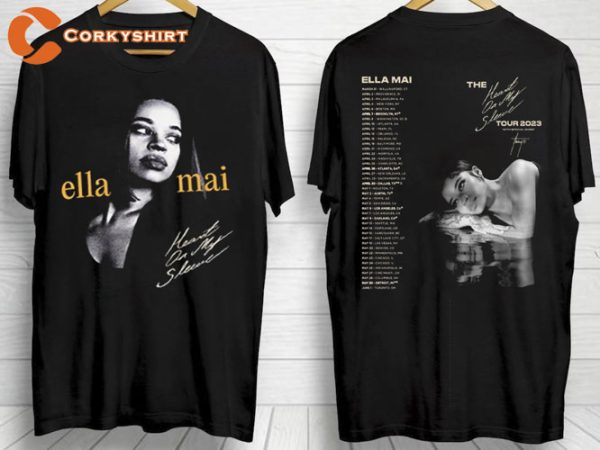 Ella Mai Boo’d Up Trip UK Singer The Heart On My Sleeve Tour 2023 T-Shirt