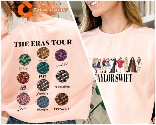 Eras Tour Colors Taylor For Swities Double Side Shirt