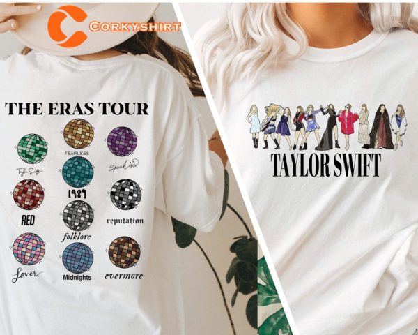 Eras Tour Colors Taylor For Swities Double Side Shirt
