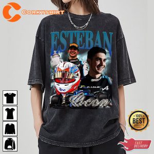 Esteban Ocon Formula Racing F1 BWT Alpine-Renault T-Shirt Design