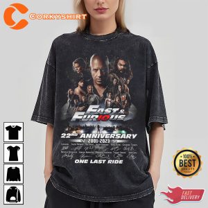 Fast And Furious Thank You For The Memories 22 Years Anniversary T-shirt