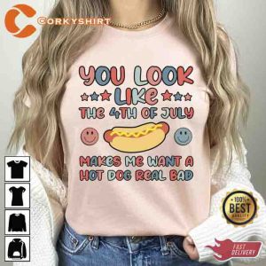 Funny Me Want A Hot Dog Real Bad 4th of July Happy Memorial Day Shirt