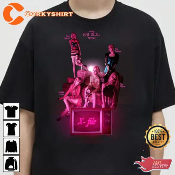 G-Idle X-File Nxde I Am Free-ty Tour Kpop Shirt For Fans