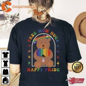 Gay Free Mom Hugs Happy Pride Month LGBTQ Shirt