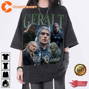 Geralt Of Rivia Actor Homage Graphic Vintage Washed Shirt