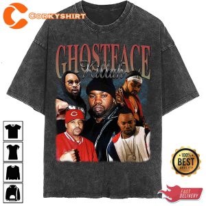 Ghostface Killah Vintage Washed Shirthiphop Rnb Rapper Singer 1