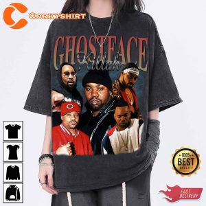 Ghostface Killah Vintage Washed Shirthiphop Rnb Rapper Singer