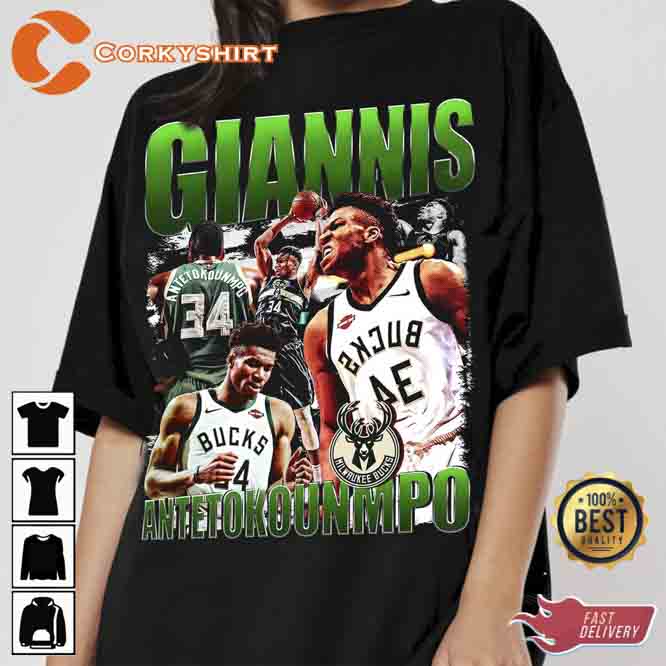 Giannis Antetokounmpo Shirt Graphic Nba Vintage - Anynee