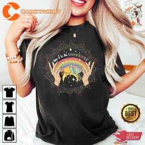 Give It To The Universe Celestial Gay Mystical Lesbian Rainbow Pride Month Shirt