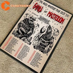 Gojira And Mastodon The Mega Monsters Tour 2023 Gift For Fan Poster