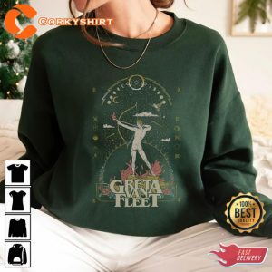 Greta Van Fleet 90s Style Dream In Gold Tour Trendy Shirt4