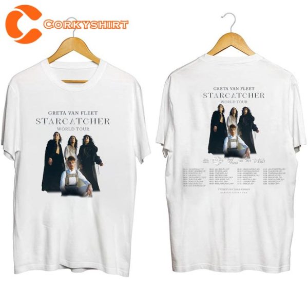 Greta Van Fleet Starcatcher World Tour 2023 Rock Band Fan Shirt