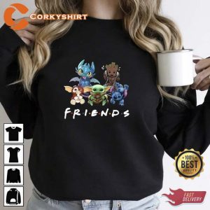 Grogu Stitch Groot Friends Disneyland Shirt Sweatshirt