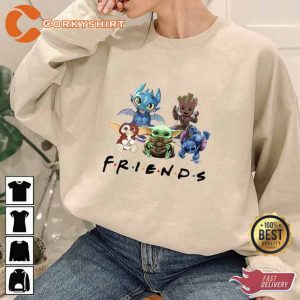 Grogu Stitch Groot Friends Disneyland Shirt Sweatshirt