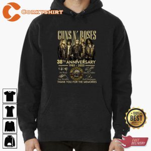 Guns N Roses 38th Anniversary Thank You For The Memories Unisex T-Shirt