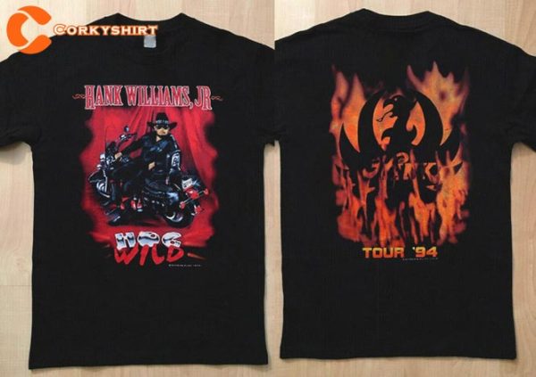 Hank Williams Jr Hog Wild Tour 1994 Concert Country Music Lover Shirt