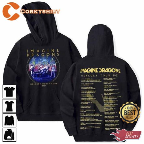 Imagine Dragon Mercury World Tour 2023 Short Sleeve Shirt