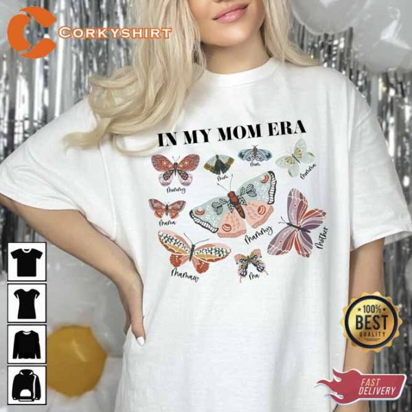 In My Mom Era Butterfly Swiftie Fan Gift Unisex Designed Shirt