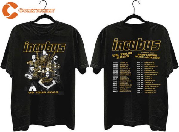 Incubus Band US Tour 2023 Dates Unisex T Shirt For Women For Men