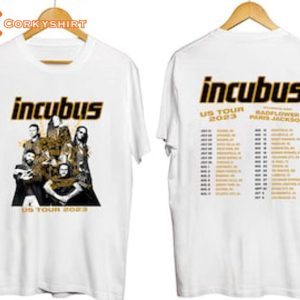 Incubus Rock Band US 2023 Summer Tour Date Music Festival Shirt1