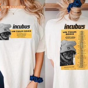 Incubus Rock Band US 2023 Summer Tour Date Music Festival Shirt