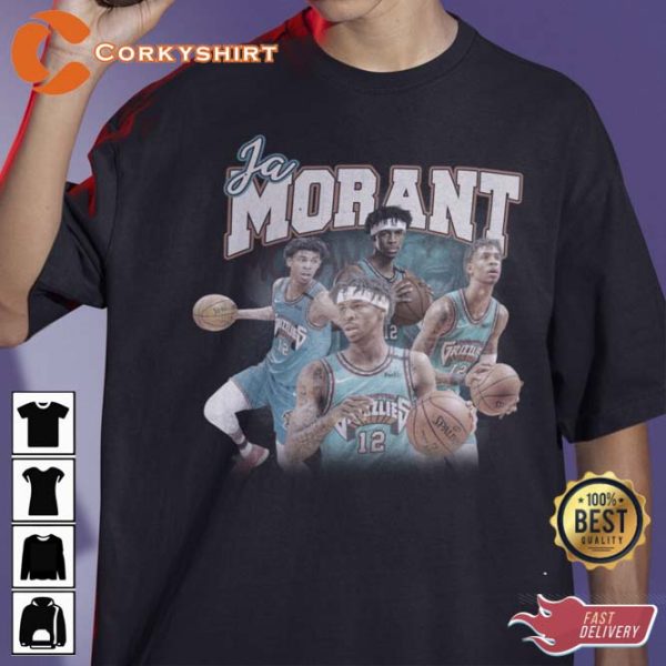 Ja Morant Merchandise Professional Basketball Player Vintage Shirt