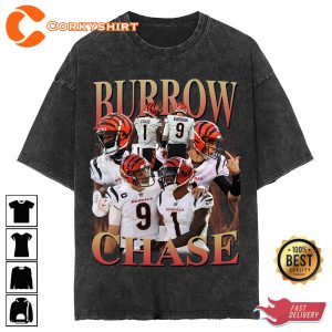Jamarr Chase And Joe Burrow Cincinnati Bengals Vintage Inspired T-shirt