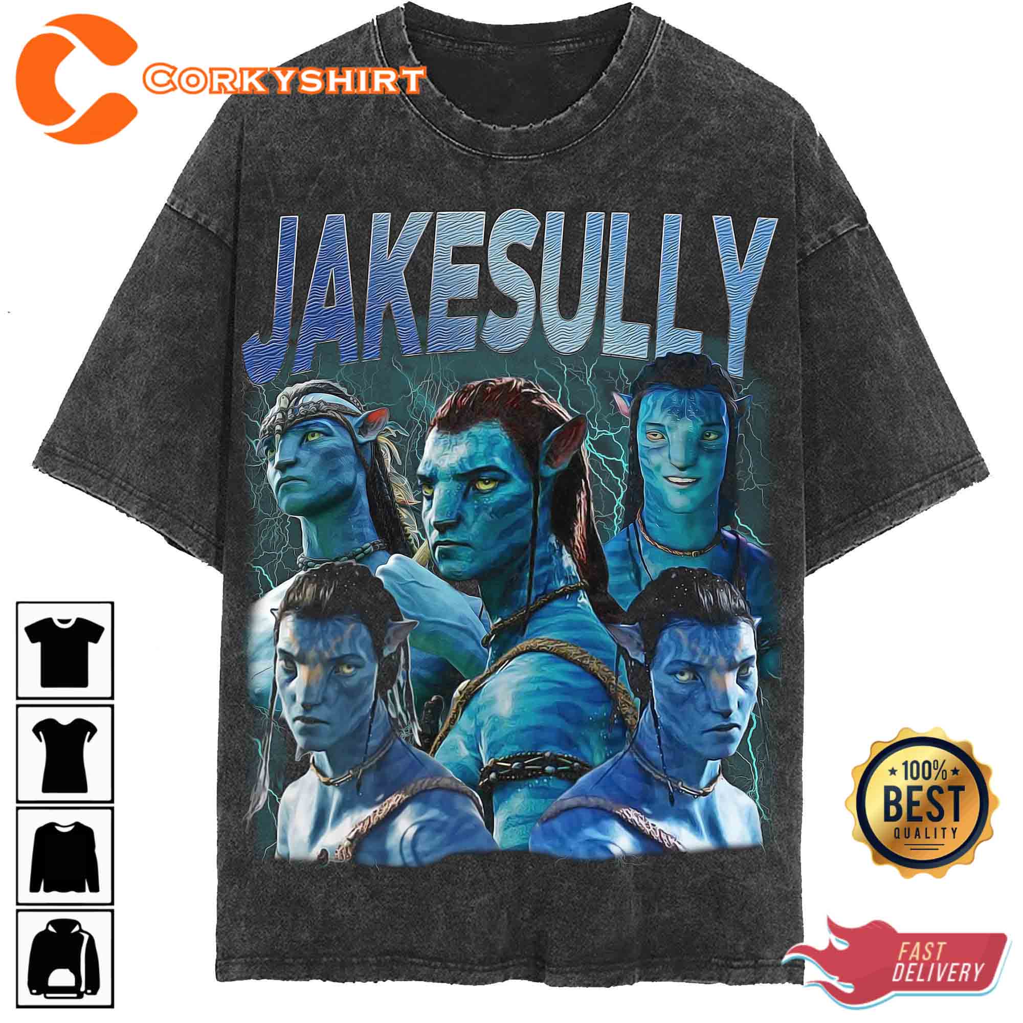 Jake Sully Avatar Way Of Water Movie Vintage Homage T-shirt