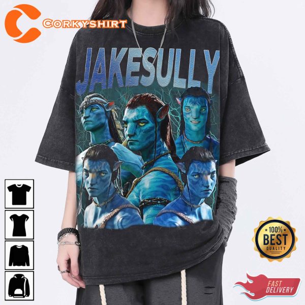 Jake Sully Avatar Way Of Water Movie Vintage Homage T-shirt