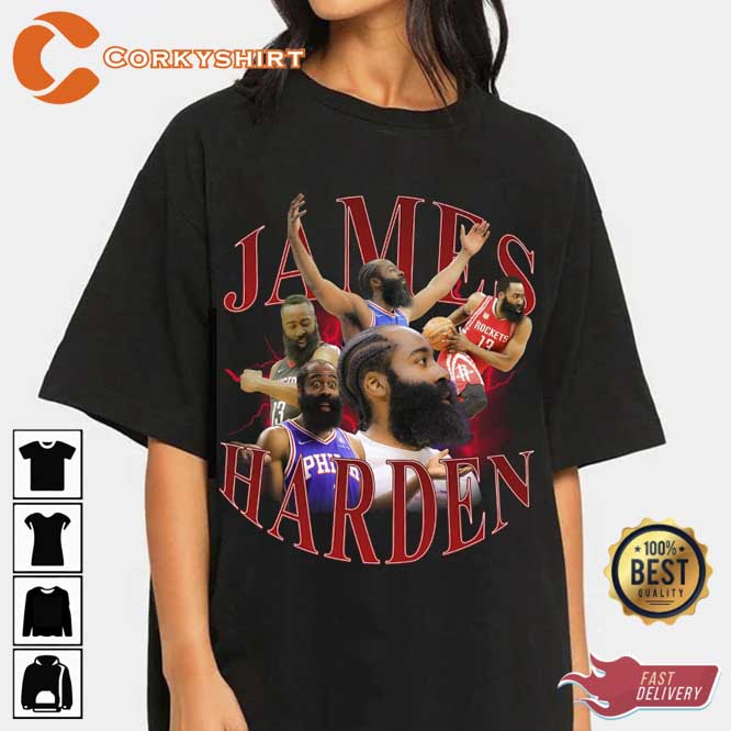 Vintage 90s Basketball Bootleg Style T-shirt James Harden 