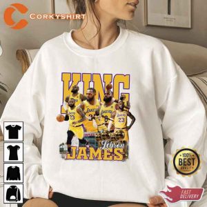 James Lebron Vintage Style Los Angeles Lakers LeBron James Shirt
