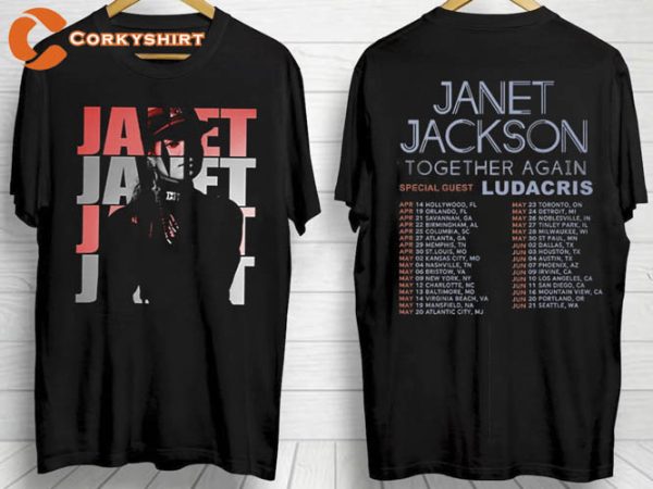 Janet Jackson Together Again Tour 2023 T-Shirt Gift For Fans
