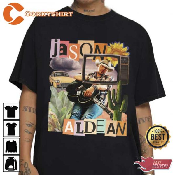 Jason Aldean Trouble With A Heartbreak Music Concert Tee Shirt