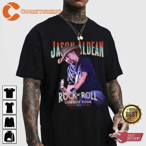 Jason Aldean Rock And Roll Cowboy Tour 2022 Trending Unisex T-Shirt