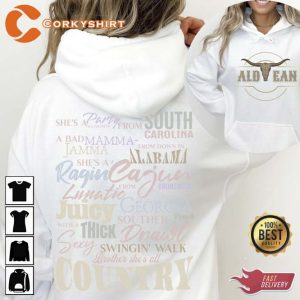 Jason Aldean Two Sided Shes Country Music Vintage Inspired Hoodie